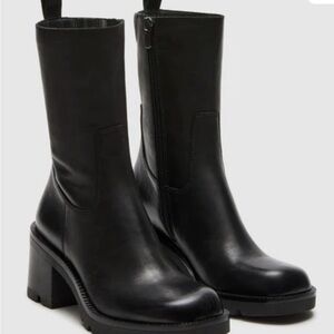 Steve Madden Black Heeled Boots